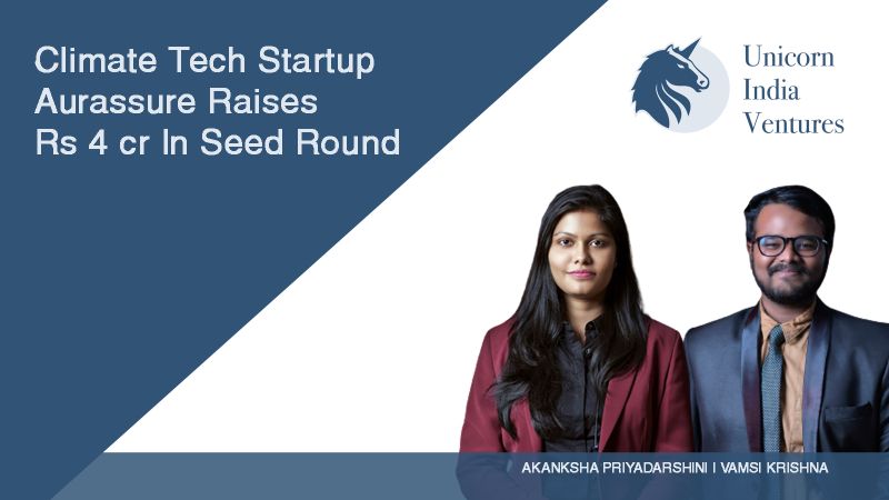 Aurassure, a climate technology startup, has raised INR 4 crore in seed funding, with leading investment coming from Unicorn India Ventures